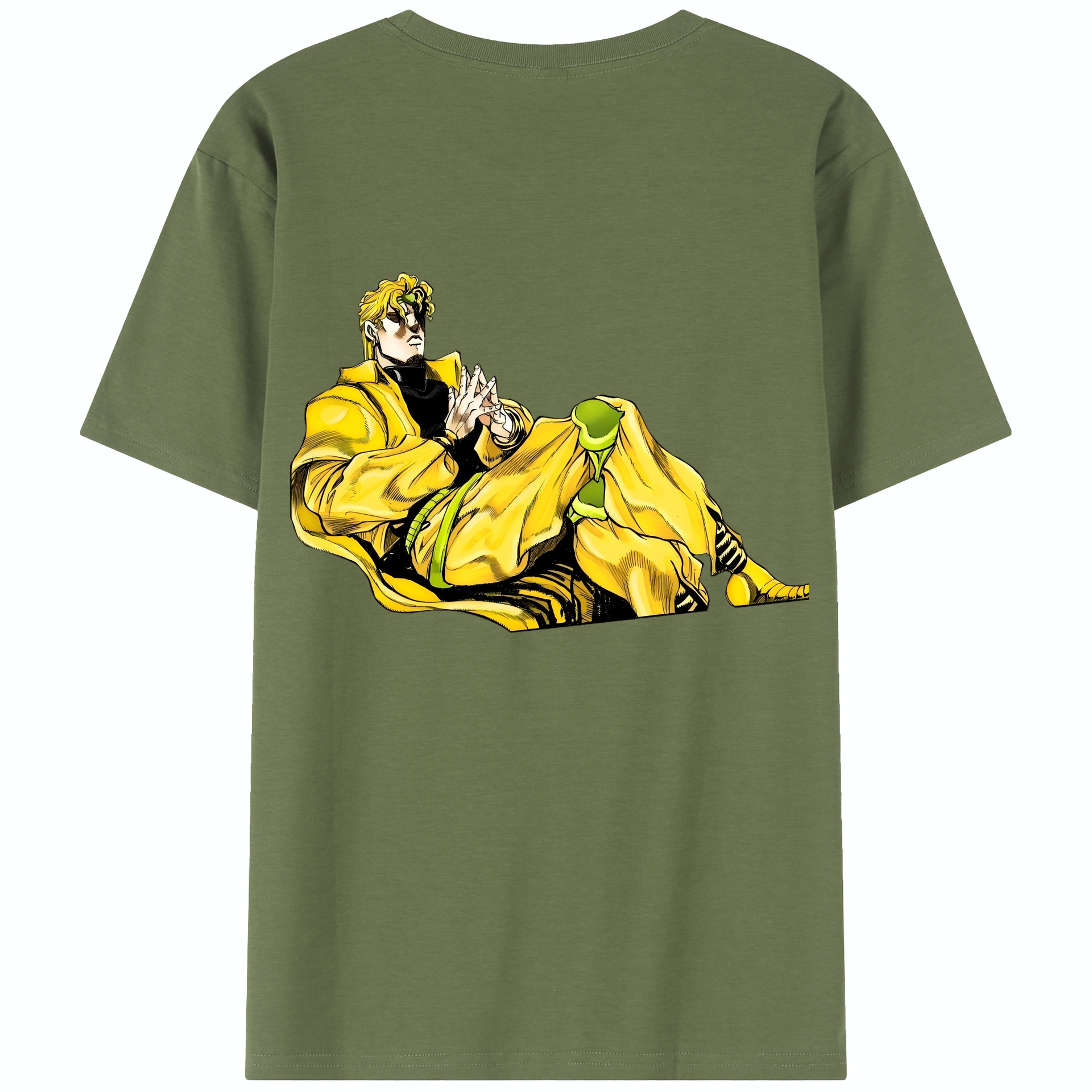 （画像用） ジョジョの奇妙な冒険 ディオ?ブランドー JoJo's Bizarre Adventure Dio Brando 綿100％半袖Tシャツ（背面プリント）